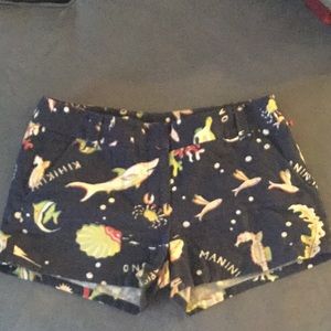 J Crew City Fit Shorts Marine Life Size 6